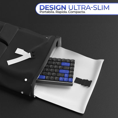 Tastatura Mecanica Gaming Timebox,Wireless, 2,4G, Bluetooth, iluminare RGB, 84 taste Ultra-Slim , cu cablu Type-C, Brown Switch, Baza metalica, Compatibil Windows, Mac, Negru - 221.ro