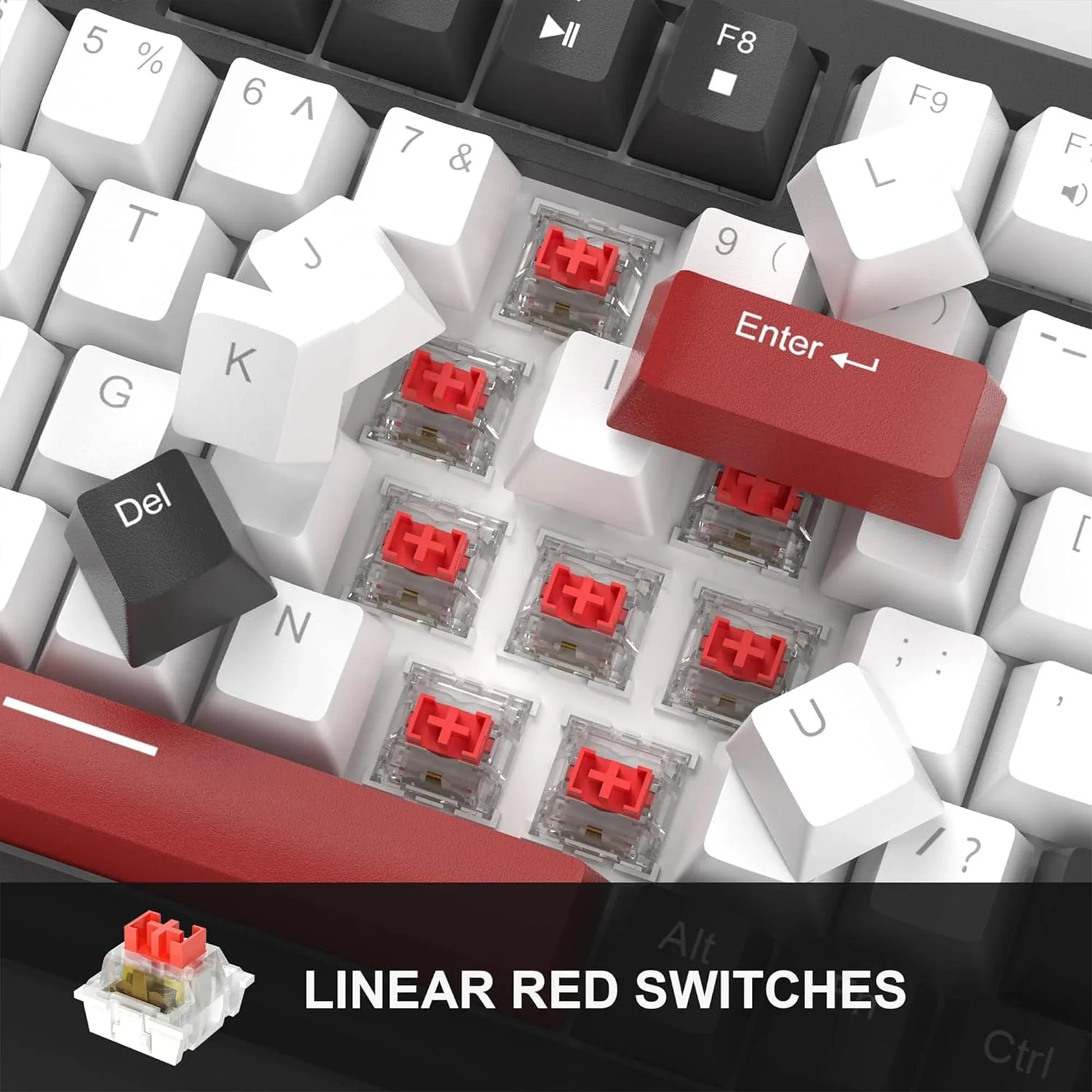 Tastatura Mecanica Gaming Timebox, 75%, Lumini LED, 83 taste, Control Rotativ Volum, cu cablu Type-C, Red Switch, Portabila, Negru - 221.ro
