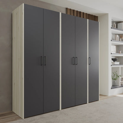Dressing haaus Malmo V1, Stejar Alb/Antracit, L 204 cm