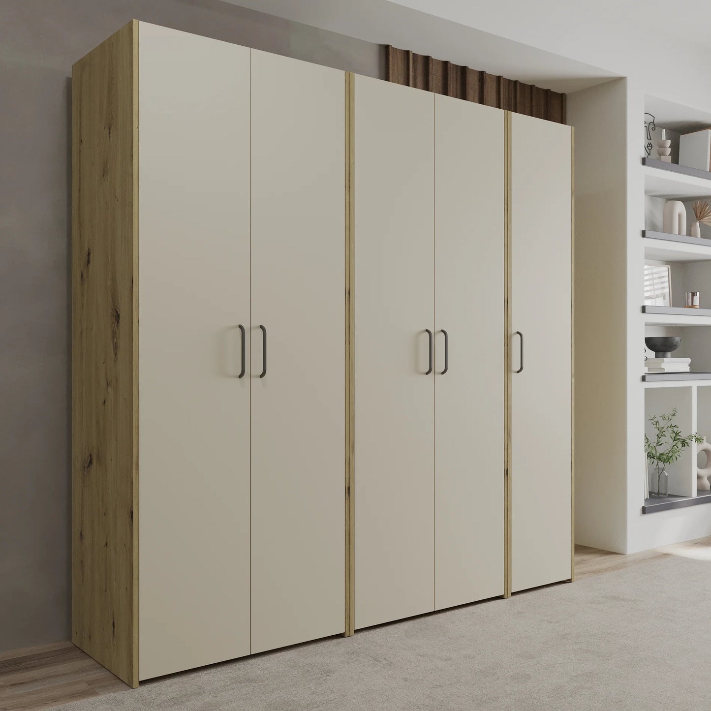 Dressing haaus Malmo V1, Stejar Artisan/Argila, L 204 cm