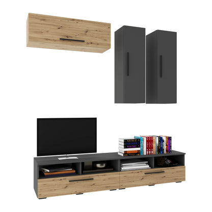 Living Kos haaus V10, Antracit/Stejar Artisan, L 190 cm