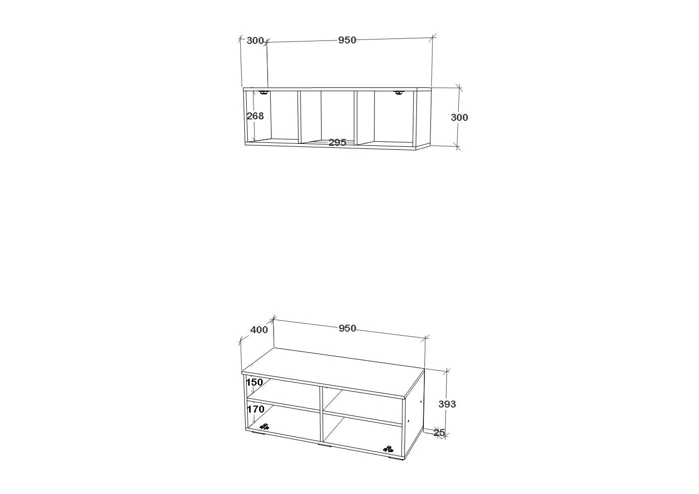 Living Kos haaus V11, Alb/Stejar Artisan, L 95 cm