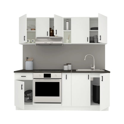 Set Bucatarie haaus Karo V11, Alb, Blat Thermo 28 mm, L 200 cm