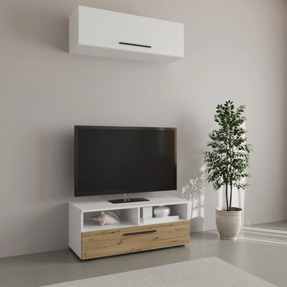 Living Kos haaus V11, Alb/Stejar Artisan, L 95 cm