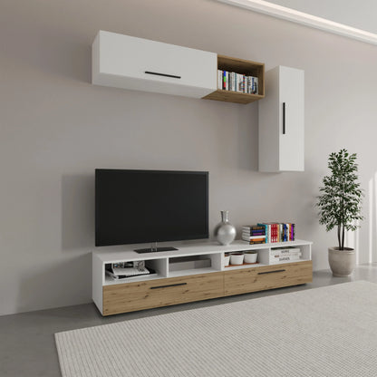 Living Kos haaus V13, Alb/Stejar Artisan, L 190 cm