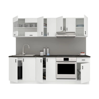 Set Bucatarie haaus Karo V15, Alb, Blat Thermo 28 mm, L 240 cm