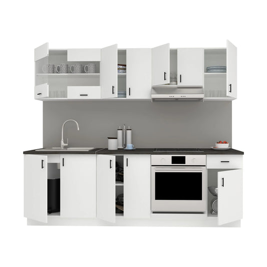 Set Bucatarie haaus Karo V15, Alb, Blat Thermo 28 mm, L 240 cm