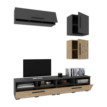Living Kos haaus V15, Antracit/Stejar Artisan, L 190 cm