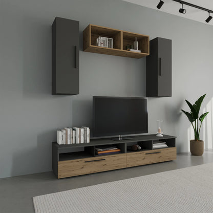 Living Kos haaus V16, Antracit/Stejar Artisan, L 190 cm