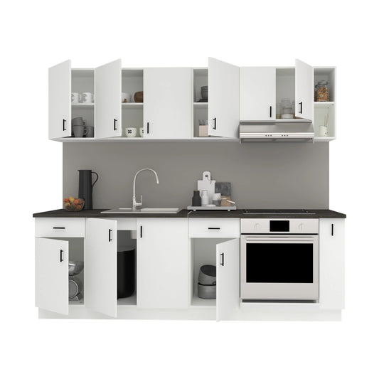 Set Bucatarie haaus Karo V17, Alb, Blat Thermo 28 mm, L 240 cm