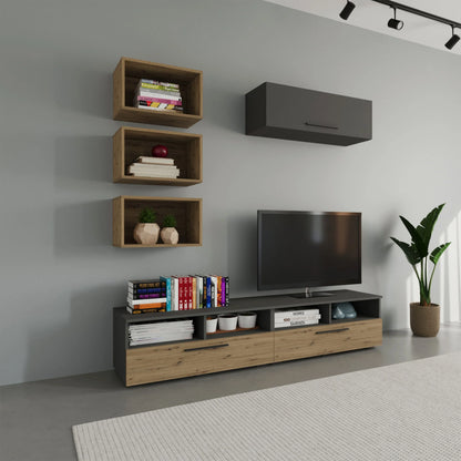 Living Kos haaus V17, Antracit/Stejar Artisan, L 190 cm