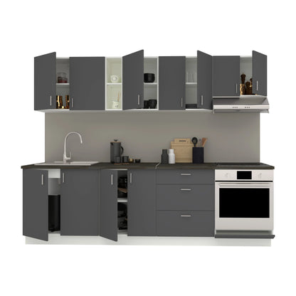 Set Bucatarie haaus Karo V18, Antracit/Alb, Blat Thermo 28 mm, L 260 cm