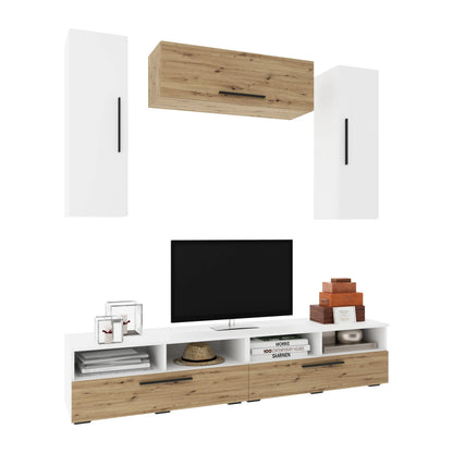 Living Kos haaus V18, Alb/Stejar Artisan, L 190 cm