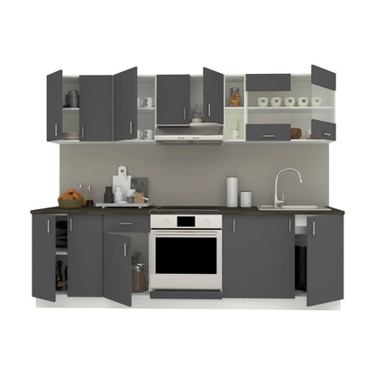 Set Bucatarie haaus Karo V19, Antracit/Alb, Blat Thermo 28 mm, L 260 cm