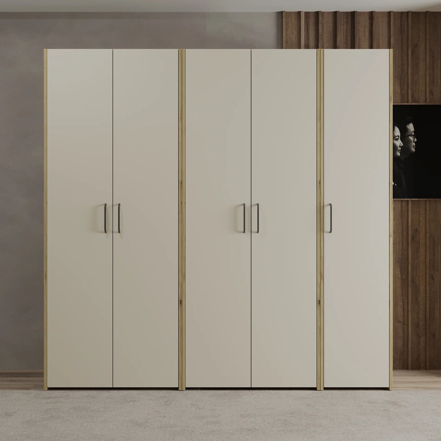 Dressing haaus Malmo V1, Stejar Artisan/Argila, L 204 cm
