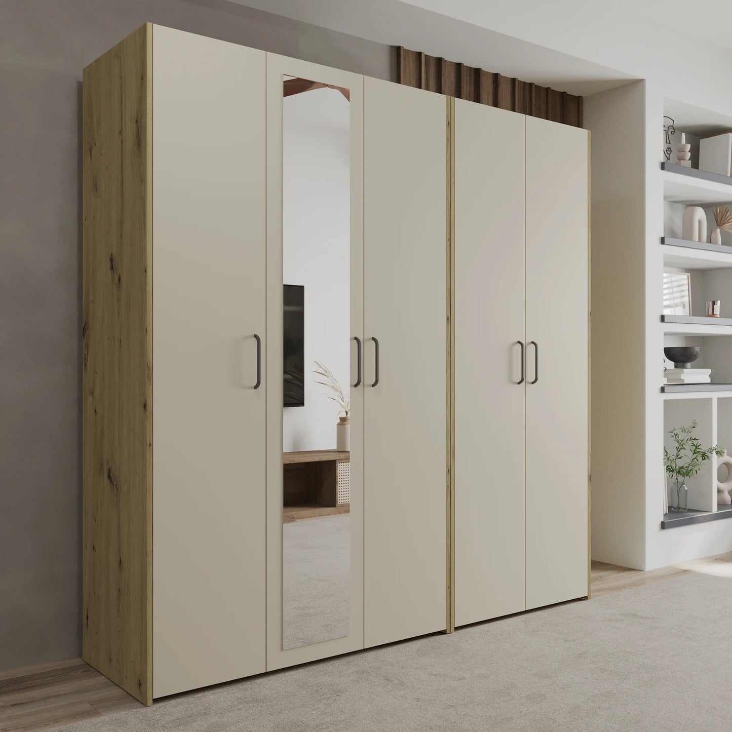 Dressing haaus Malmo V2, Stejar Artisan/Argila, L 201 cm