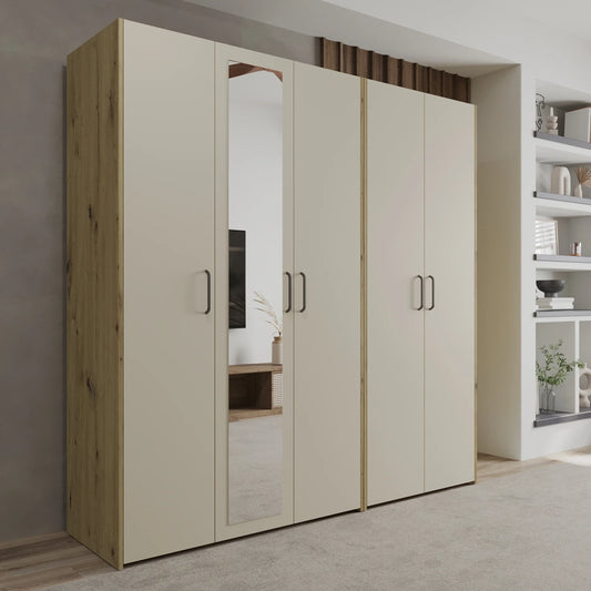 Dressing haaus Malmo V2, Stejar Artisan/Argila, L 201 cm