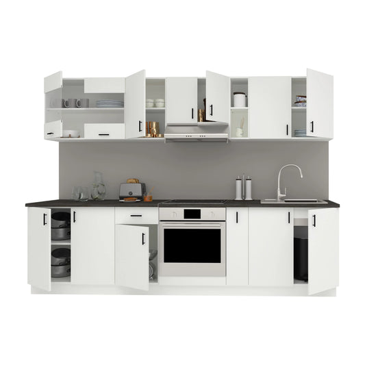 Set Bucatarie haaus Karo V21, Alb, Blat Thermo 28 mm, L 280 cm