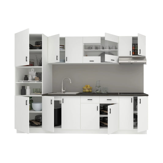 Set Bucatarie haaus Karo V23, Alb, Blat Thermo 28 mm, L 280 cm