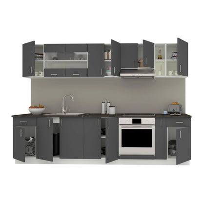 Set Bucatarie haaus Karo V25, Antracit/Alb, Blat Thermo 28 mm, L 300 cm