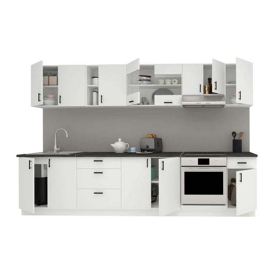 Set Bucatarie haaus Karo V28, Alb, Blat Thermo 28 mm, L 320 cm