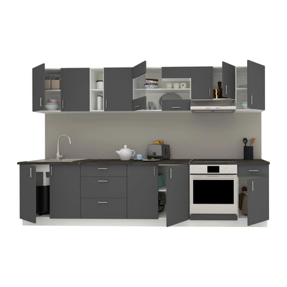 Set Bucatarie haaus Karo V28, Antracit/Alb, Blat Thermo 28 mm, L 320 cm