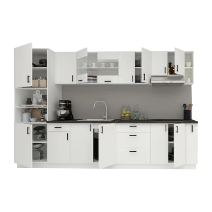 Set Bucatarie haaus Karo V29, Alb, Blat Thermo 28 mm, L 320 cm