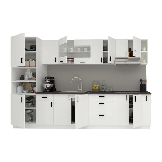 Set Bucatarie haaus Karo V29, Alb, Blat Thermo 28 mm, L 320 cm