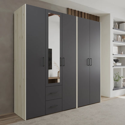 Dressing haaus Malmo V3, Stejar Alb/Antracit, L 201 cm