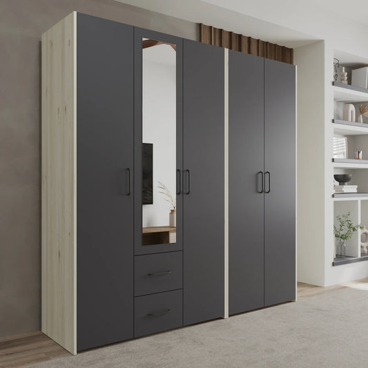 Dressing haaus Malmo V3, Stejar Alb/Antracit, L 201 cm