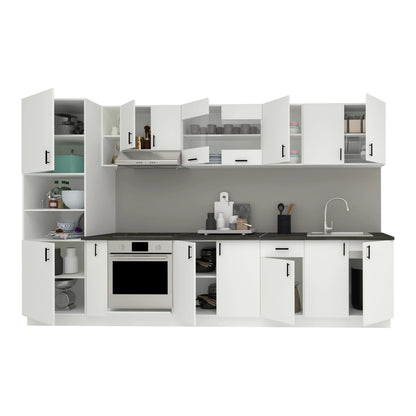 Set Bucatarie haaus Karo V33, Alb, Blat Thermo 28 mm, L 340 cm