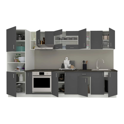 Set Bucatarie haaus Karo V33, Antracit/Alb, Blat Thermo 28 mm, L 340 cm