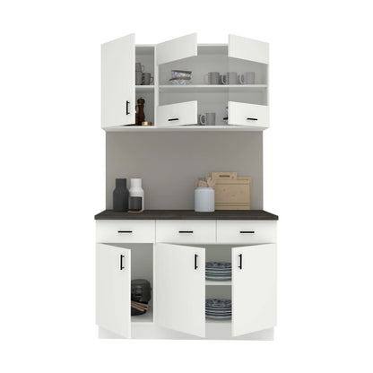 Set Bucatarie haaus Karo V3, Alb, Blat Thermo 28 mm, L 120 cm