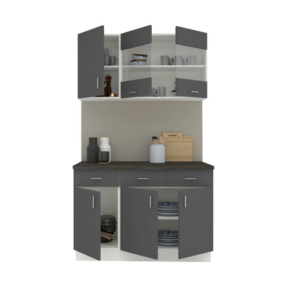 Set Bucatarie haaus Karo V3, Antracit/Alb, Blat Thermo 28 mm, L 120 cm