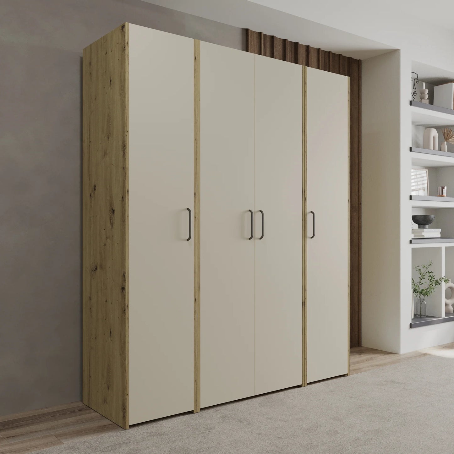 Dressing haaus Malmo V4, Stejar Artisan/Argila, L 165 cm