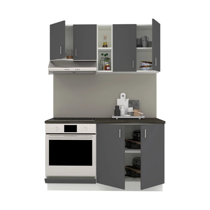 Set Bucatarie haaus Karo V4, Antracit/Alb, Blat Thermo 28 mm, L 140 cm