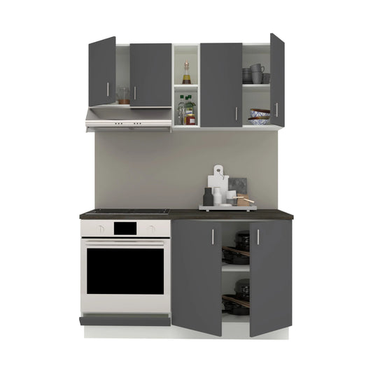 Set Bucatarie haaus Karo V4, Antracit/Alb, Blat Thermo 28 mm, L 140 cm