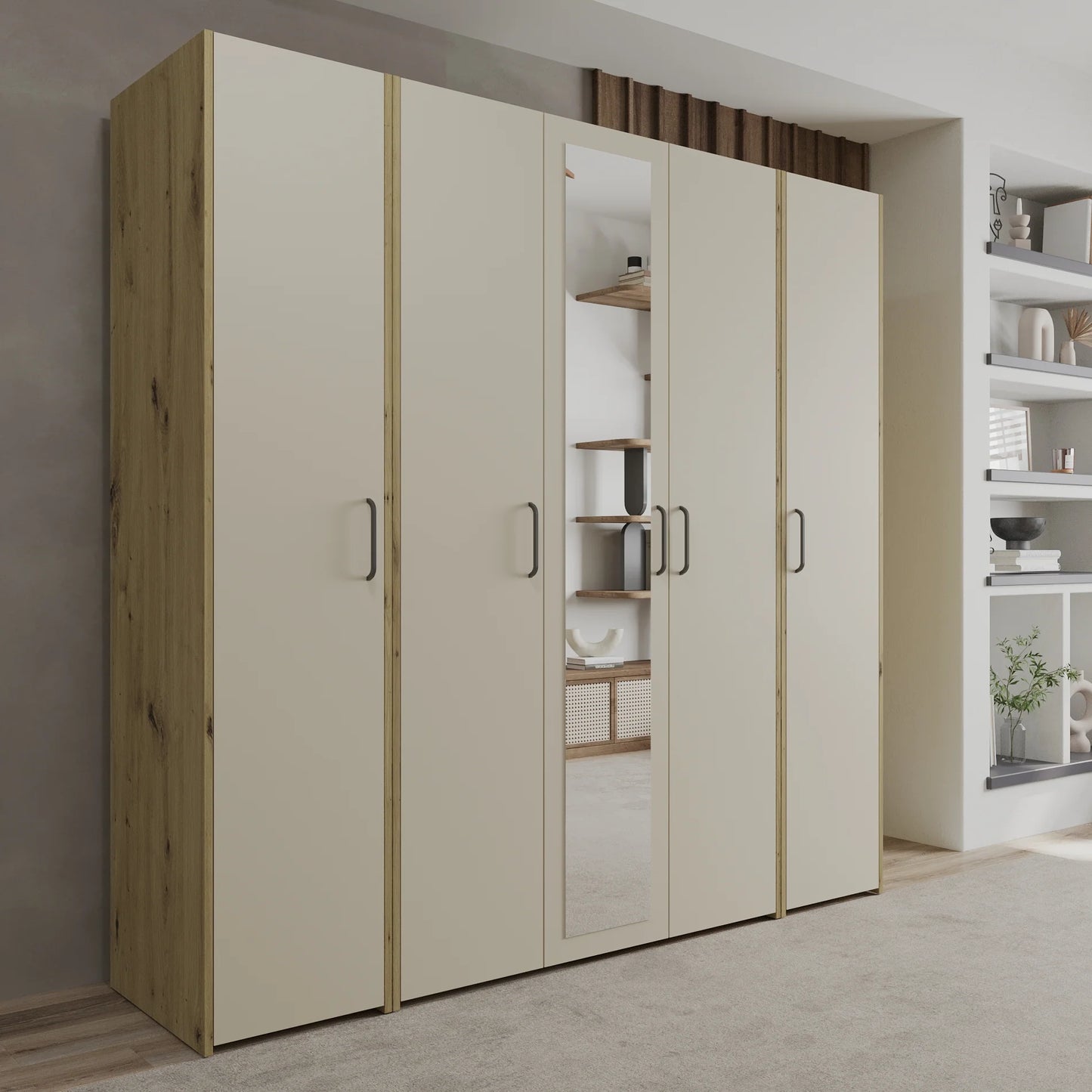 Dressing haaus Malmo V5, Stejar Artisan/Argila, L 204 cm