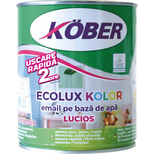 Email pe baza de apa KOBER Ecolux Kolor alb lucios 0.6 L / V82101KL-C0.6L