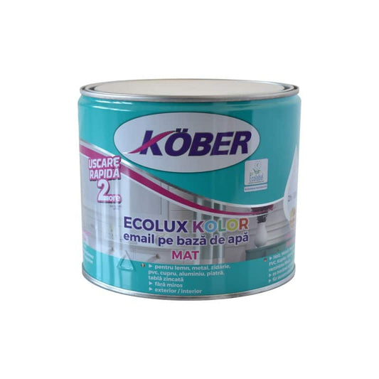 Email pe baza de apa KOBER Ecolux Kolor alb mat 0.6 / LV82101KM-C0.6L