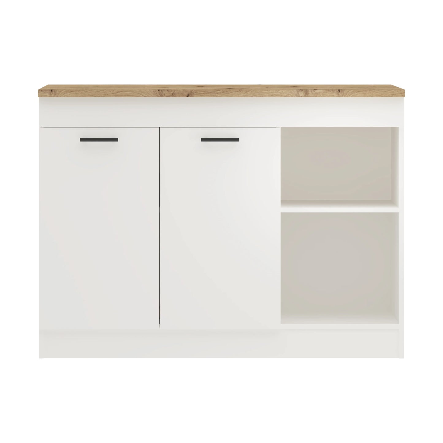 Insula Bucatarie Vigra, Stejar Artisan/Alb, 122 x 76 x 90 cm