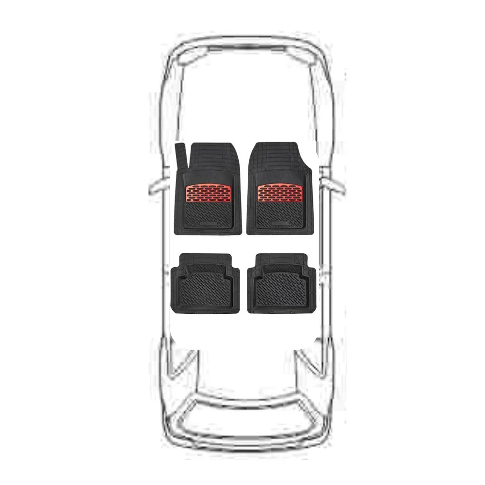 Covorase Auto Universale TeamCar® set 5 piese, Red - 221.ro
