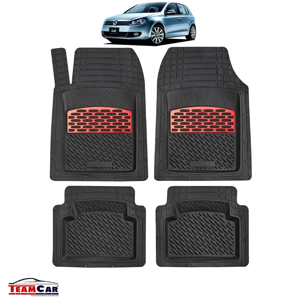 Covorașe Auto TeamCar® Tip Tăviță Volkswagen Golf VI (2008–2012) - Hatchback Red - 221.ro
