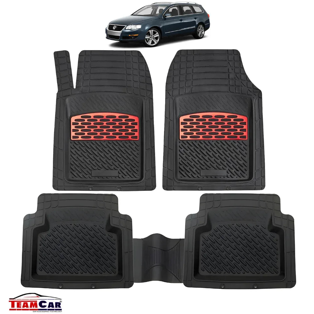 Volkswagen Passat B6 Variant Covorase Auto TeamCar® Tip Tavita Compatibile Variant, Break (2005–2010) Red - 221.ro