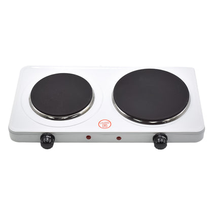 Plita electrica, YQ-2025A, 2500W, 2 zone gatire, indicator luminos, protectie termostatica, alb