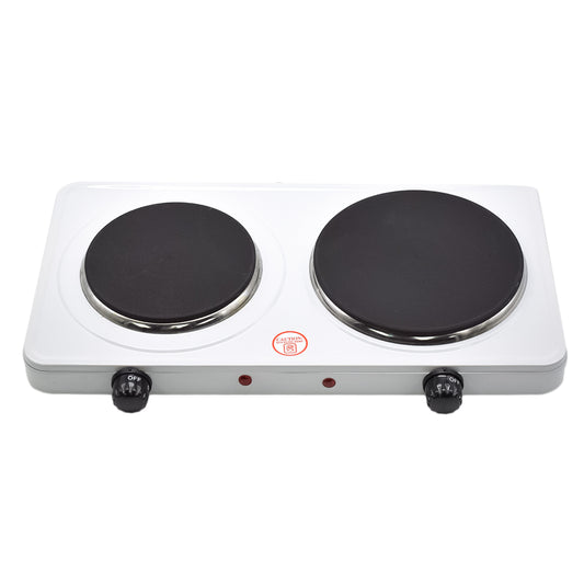 Plita electrica, YQ-2025A, 2500W, 2 zone gatire, indicator luminos, protectie termostatica, alb