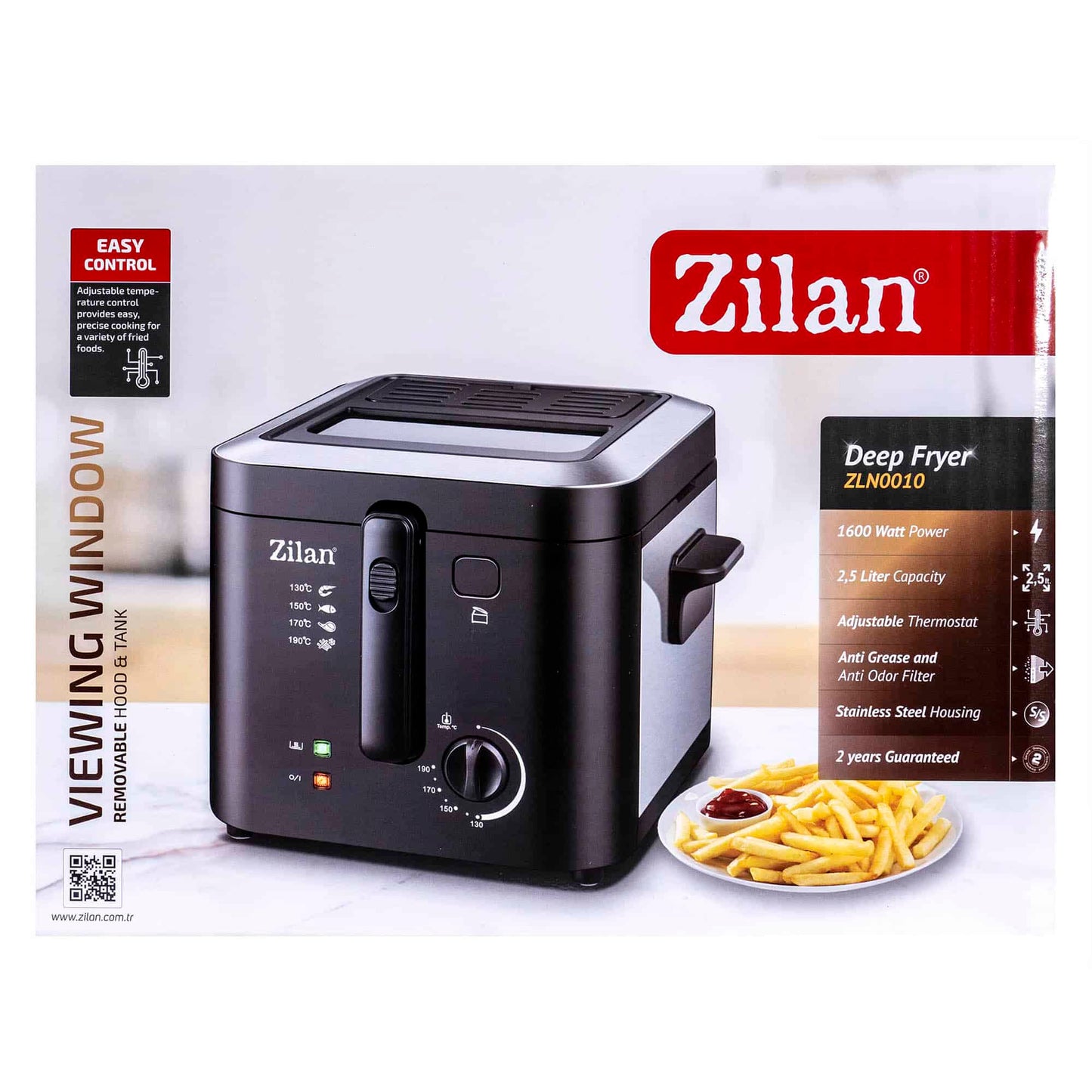 Friteuza, putere 1600W, capacitate ulei 2.5L / ZLN 0010