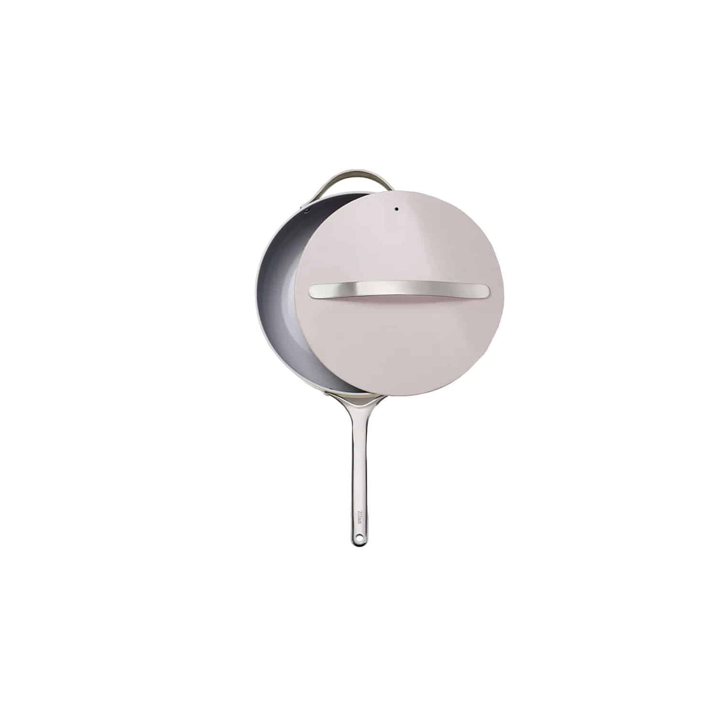 Tigaie inalta cu capac ZILAN, interior din ceramica, diametru 28cm, crem / ZLN 0880