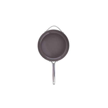 Tigaie inalta cu capac ZILAN, interior din ceramica, diametru 28cm, crem / ZLN 0880