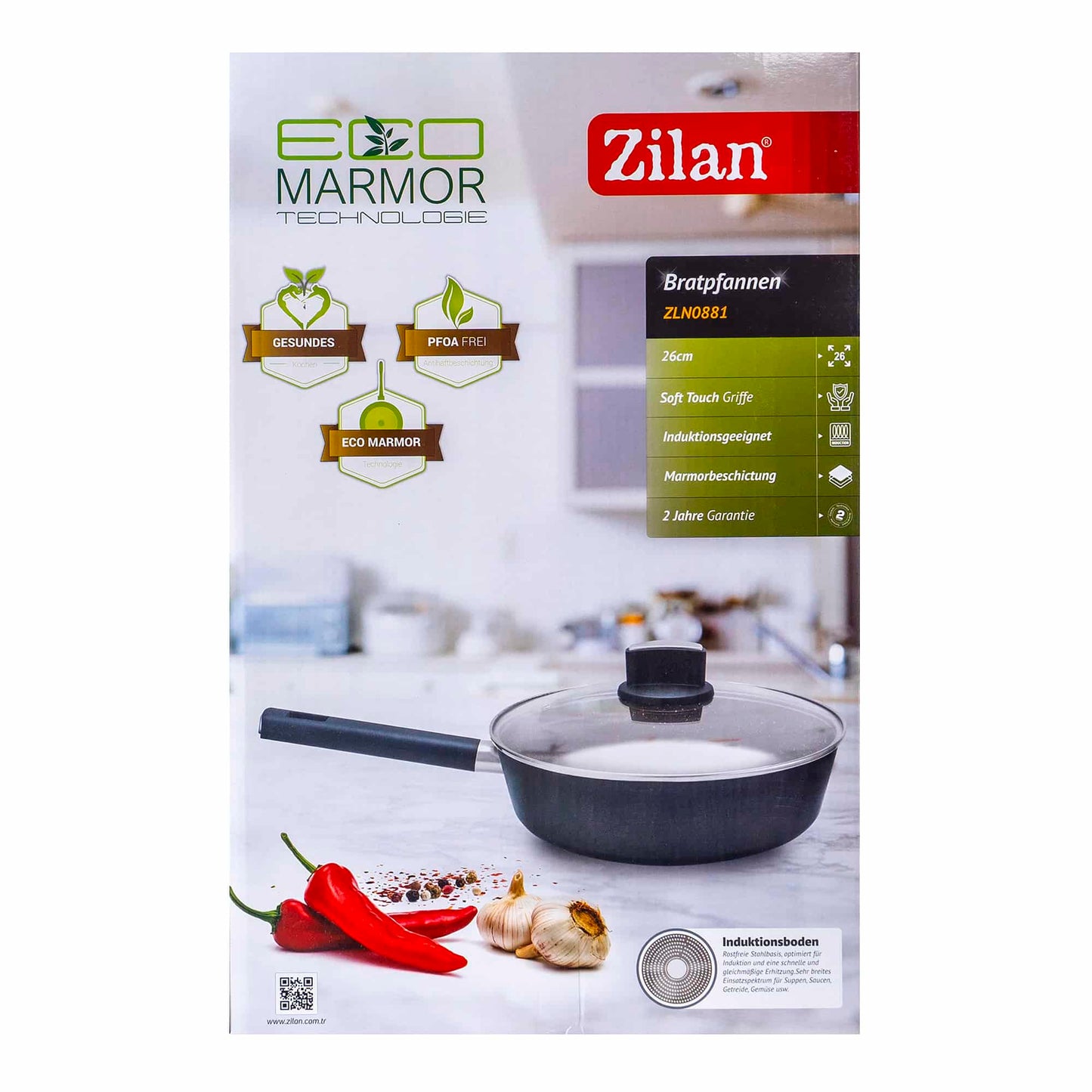 Tigaie adanca din aluminiu cu capac, 26cm / ZLN 0881